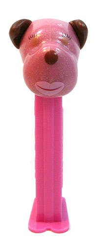 PEZ - AWL / SOS - Easter 2010 - Barkina - Pink Glitter Head, Black Ears