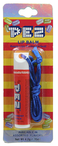 PEZ - Lip Balm/Gloss - Lip Balm - Lip Balm with Strap - Strawberry