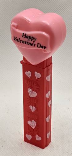 PEZ - Valentine - Happy Valentine's Day - Italic Black on Pink