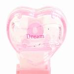 PEZ - Dream  Nonitalic Pink on Crystal Pink on White hearts on pink