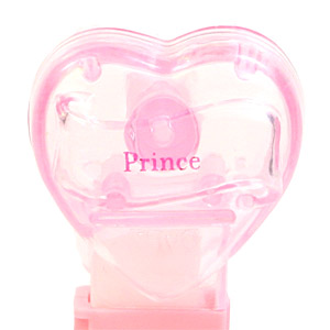 PEZ - Hearts - Valentine - Prince - Nonitalic Pink on Crystal Pink