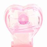 PEZ - XOXO  Nonitalic Pink on Crystal Pink on White hearts on pink