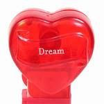 PEZ - Dream  Nonitalic White on Crystal Red on White hearts on red
