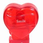 PEZ - Smile  Nonitalic White on Crystal Red on White hearts on red