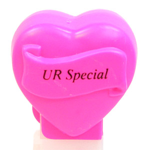 PEZ - Hearts - Valentine - UR Special - Italic Black on Hot Pink