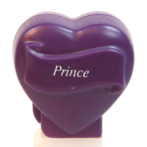 PEZ - Hearts - Valentine - Prince - Italic White on Dark Purple