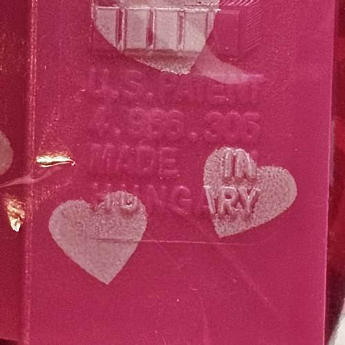 PEZ - Valentine - 2009 short - Be Mine - Nonitalic Black on Cloudy Crystal Pink (c) 2008