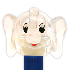 PEZ - Advertising Dispenser - Elephant Hamm - Clear Crystal Head