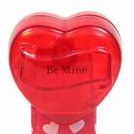 PEZ - Be Mine  Nonitalic Black on Crystal Red (c) 2008 on White hearts on short red