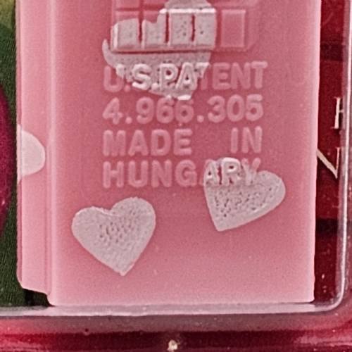 PEZ - Valentine - 2009 short - Happy Valentine's Day - Nonitalic Black on Crystal Pink (c) 2008