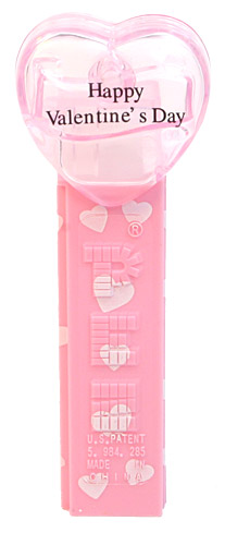 PEZ - Valentine - 2009 short - Happy Valentine's Day - Nonitalic Black on Crystal Pink (c) 2008