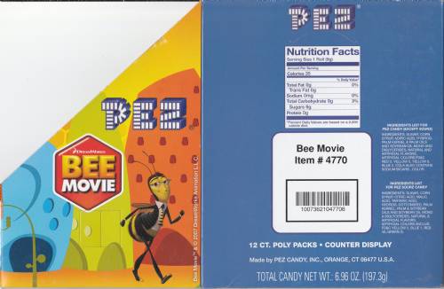 PEZ - Counter Box - 12 Count Poly Bag US - Bee Movie