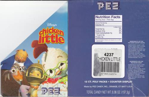 PEZ - Counter Box - 12 Count Poly Bag US - Chicken Little