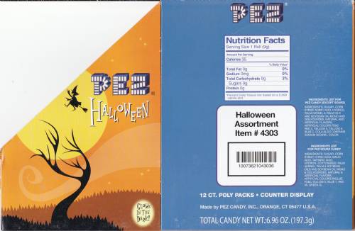 PEZ - Counter Box - 12 Count Poly Bag US - Halloween - Orange