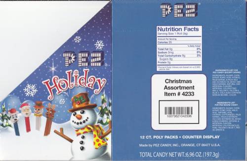 PEZ - Counter Box - 12 Count Poly Bag US - Holiday 2005