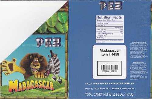 PEZ - Counter Box - 12 Count Poly Bag US - Madagascar