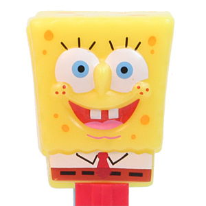 PEZ - SpongeBob SquarePants - SpongeBob in Shirt - yellow head, front shirt, dark cheesy spots