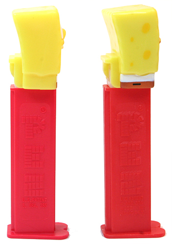 PEZ - SpongeBob SquarePants - SpongeBob in Shirt - yellow head, front shirt, dark cheesy spots