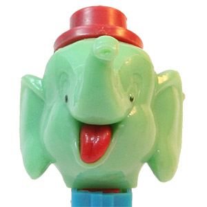 PEZ - Circus - Big Top Elephant (Flat Hat) - Pink/Red/Red