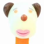 PEZ - Barkina  White GITD Head on orange