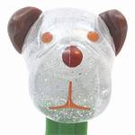 PEZ - Barky Brown  Crystal Glitter Head on Green