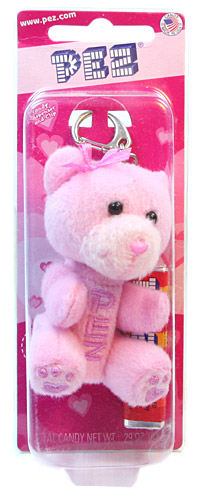 PEZ - Plush Dispenser - Cuddle Cubs Valentines - Pink Bear