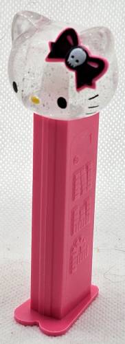 PEZ - Skulls - Glittery crystal head with skull in black bow