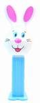 PEZ - Bunny E White head, two whiskers, purple ears