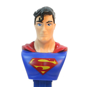 PEZ - Justice League - DC - Superman - dull logo, long eyebrow - A