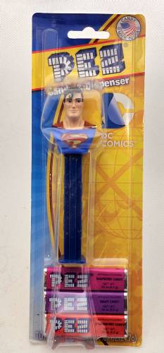 PEZ - Justice League - DC - Superman - dull logo, long eyebrow - A