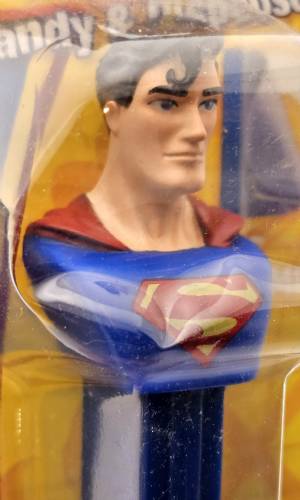 PEZ - Justice League - DC - Superman - dull logo, long eyebrow - A