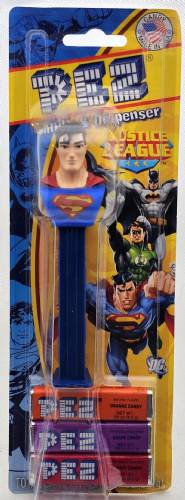 PEZ - Justice League - DC - Superman - dull logo, long eyebrow - A