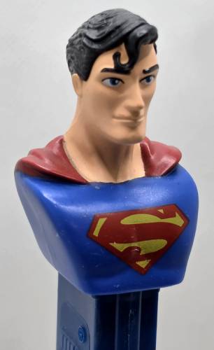 © Bryan Whalen PEZ - Justice League - DC - Superman - dull logo, long eyebrow - A