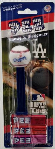 PEZ - Sports Promos - MLB Balls - Ball - Los Angeles Dodgers - B