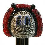 PEZ - Lady Marie  Swarovski Crystals Head on silver metal