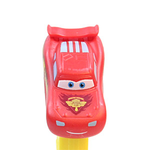 PEZ - Cars - Cars 2 - Lightning McQueen - black emblem - B