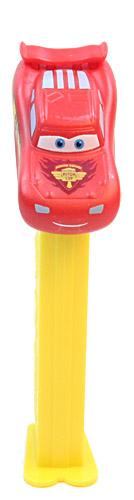 PEZ - Cars - Cars 2 - Lightning McQueen - black emblem - B