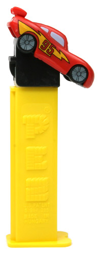 PEZ - Cars - Cars 2 - Lightning McQueen - black emblem - B