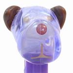 PEZ - Barky Brown  Crystal Blue Head, Black Ears on Polar Bear