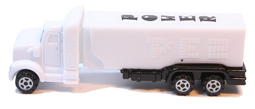 PEZ - Trucks - Series E - Truck - White cab, white trailer