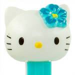 PEZ - Hawaiian Hello Kitty  White Head Teal Hibiscus