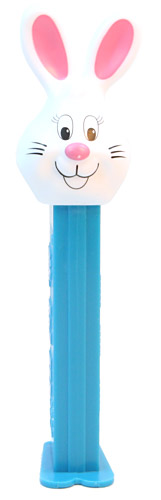 PEZ - Easter - Bunny - White head, three whiskers - E