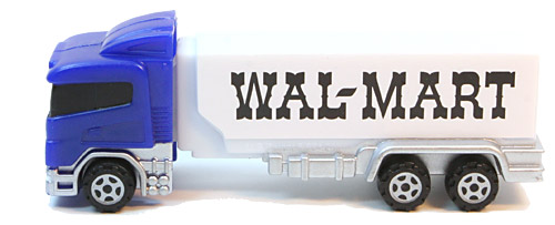 PEZ - Advertising Walmart 1964 - Transporter - Blue cab, white trailer