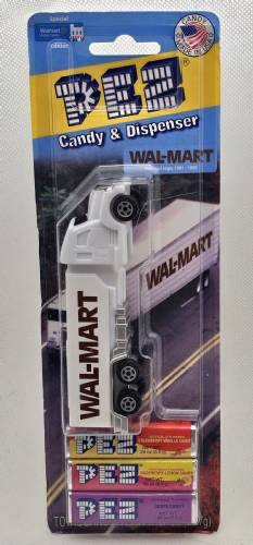 PEZ - Advertising Walmart 1981 - Truck with V-Grill - White cab, white trailer