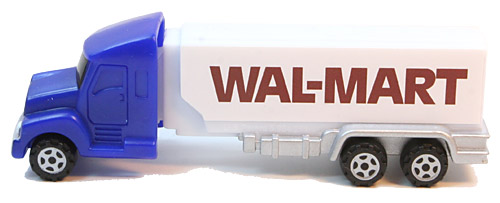 PEZ - Advertising Walmart 1981 - Truck with V-Grill - Blue cab, white trailer