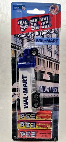 PEZ - Advertising Walmart 1992 - Truck - Blue cab, white trailer