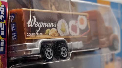 PEZ - Advertising Wegmans - Truck - Brown cab, sushi