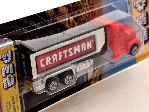PEZ - Advertising Craftsman - Truck - Orange cab, white trailer