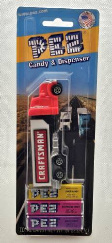 PEZ - Advertising Craftsman - Truck - Orange cab, white trailer