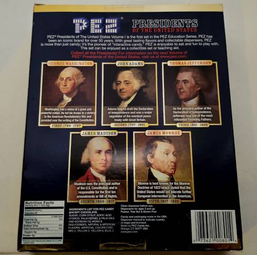 PEZ - US Presidents - Presidents Volume 1: 1789-1825